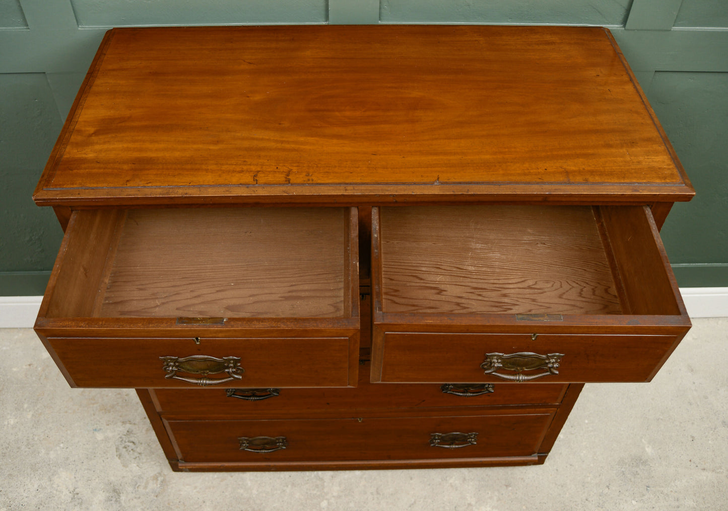 Edwardian Mahogany Chest of Drawers - 2 Over 3