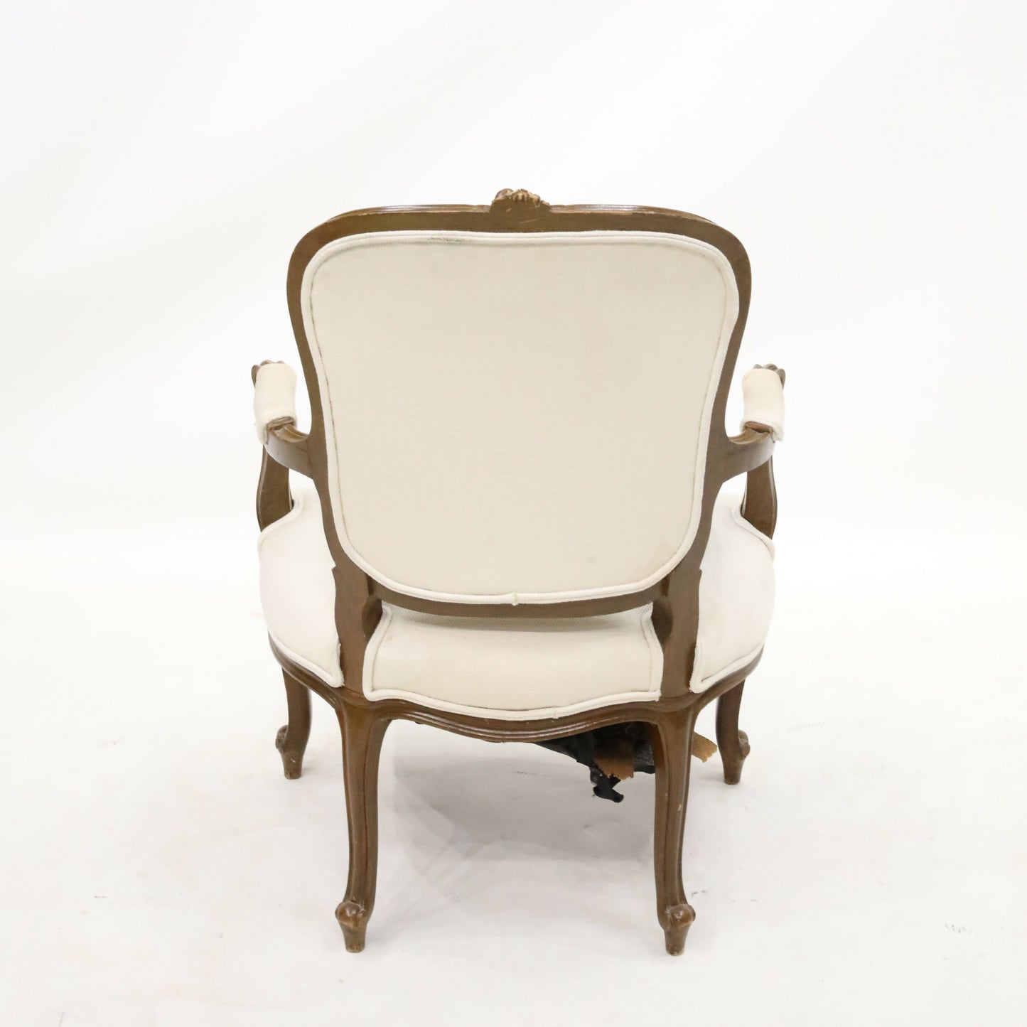 Vintage French Louis Philippe Style Armchair Cream Upholstery FREE UK Delivery