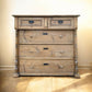 Large Rustic Antique Solid Pine European Style Chest Of Drawers