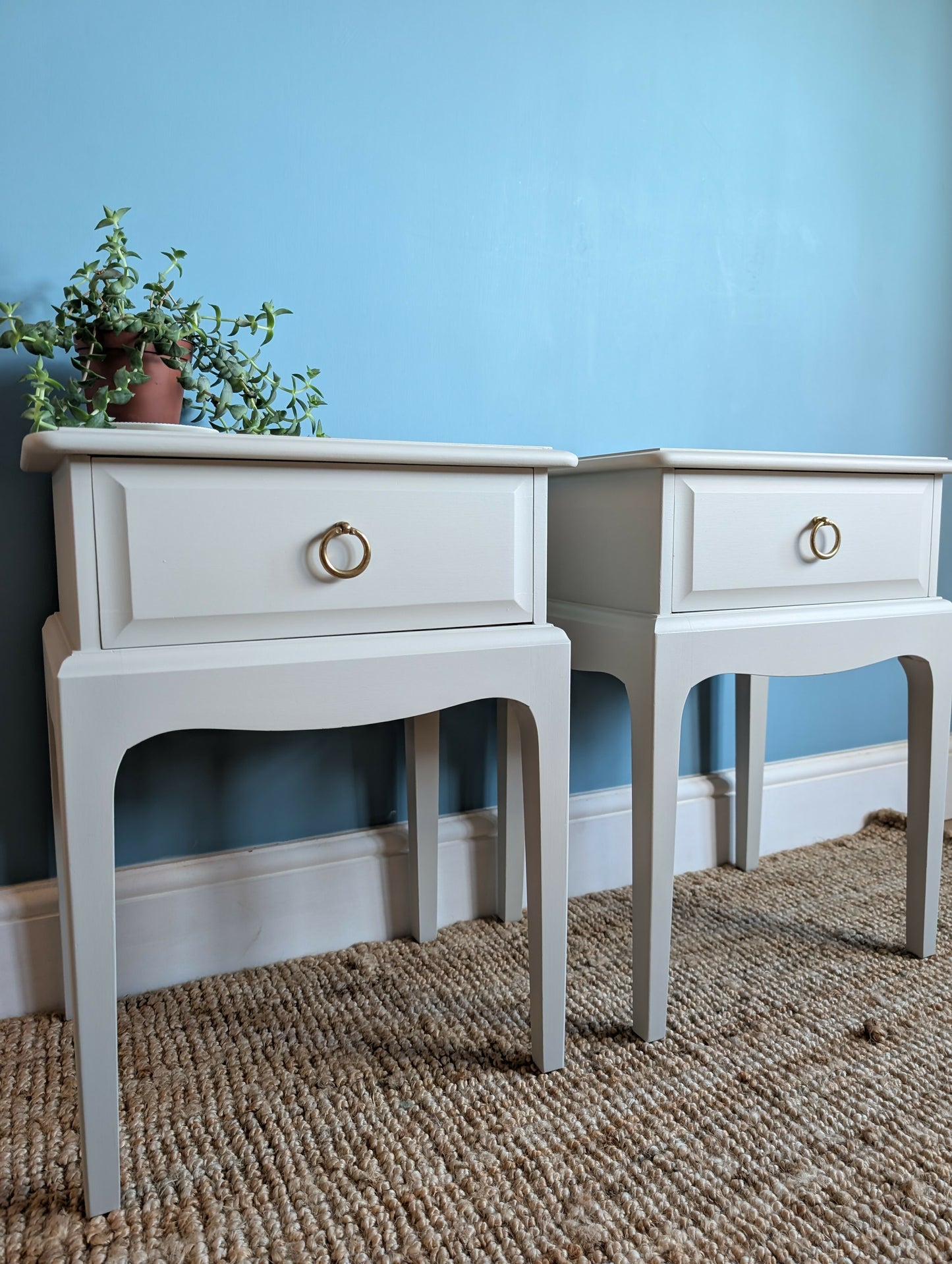 Hand painted Stag bedside cabinets