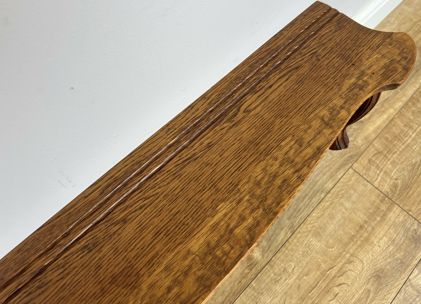 Coat Rack Vintage French Carved Oak Wall Mounted 5 Hooks Rack Hanger LOT 6367