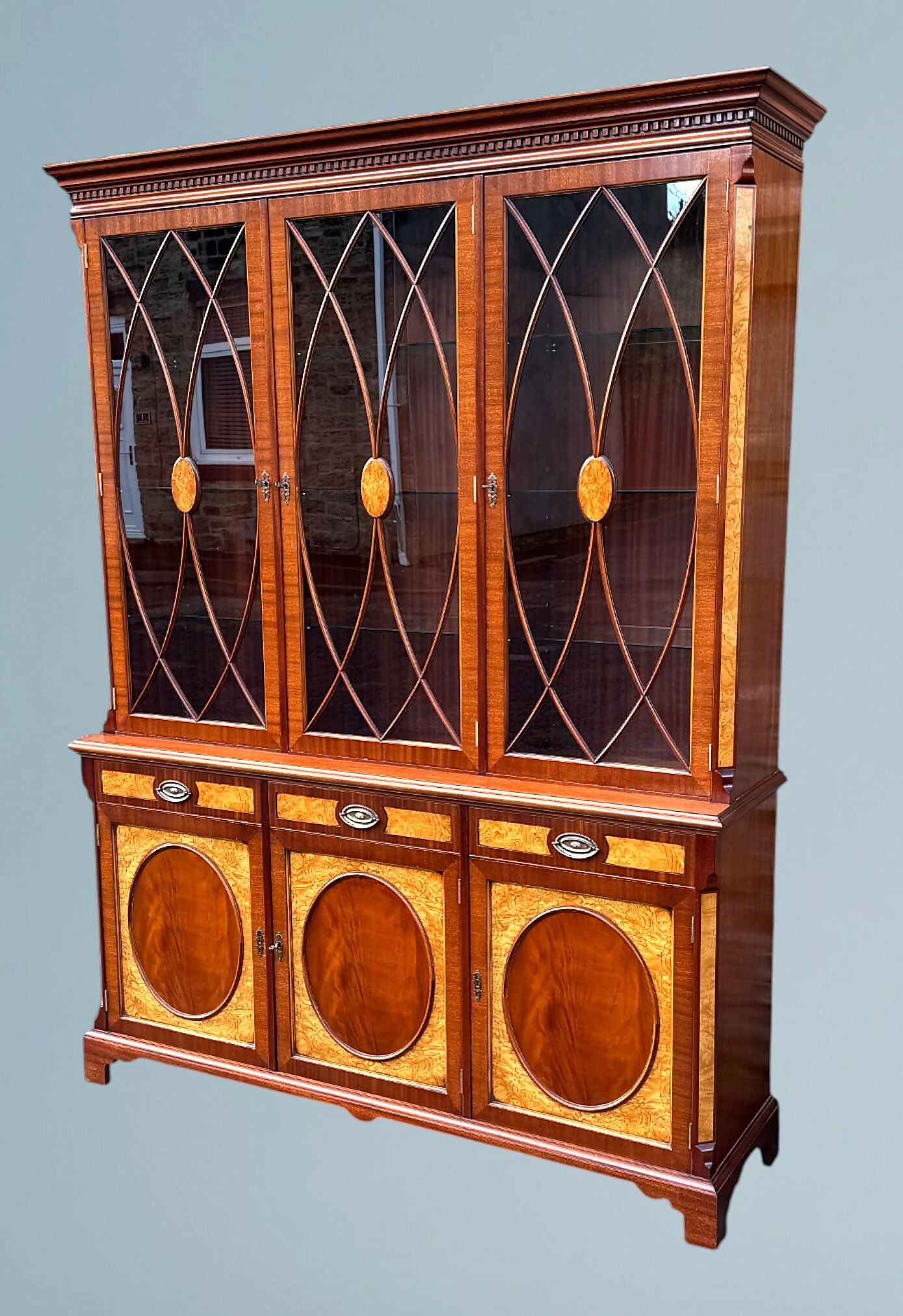 Mahogany and Walnut Display Cabinet - Charles Barr