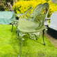 Cast Aluminium Garden Bench finished in Olive Green