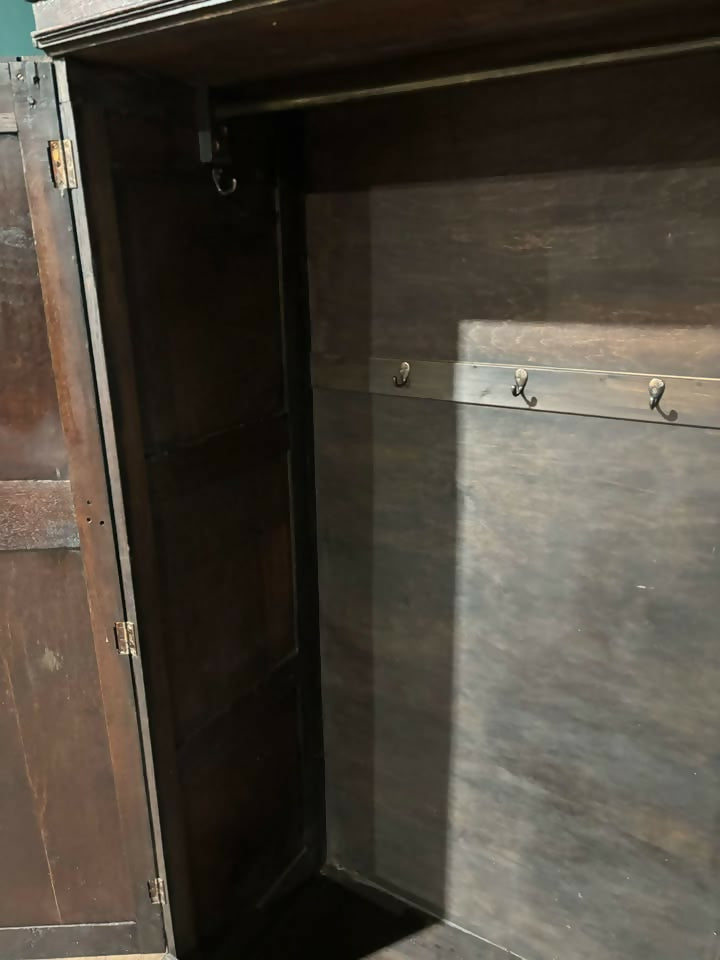 Early Oak Two Door Hall Wardrobe