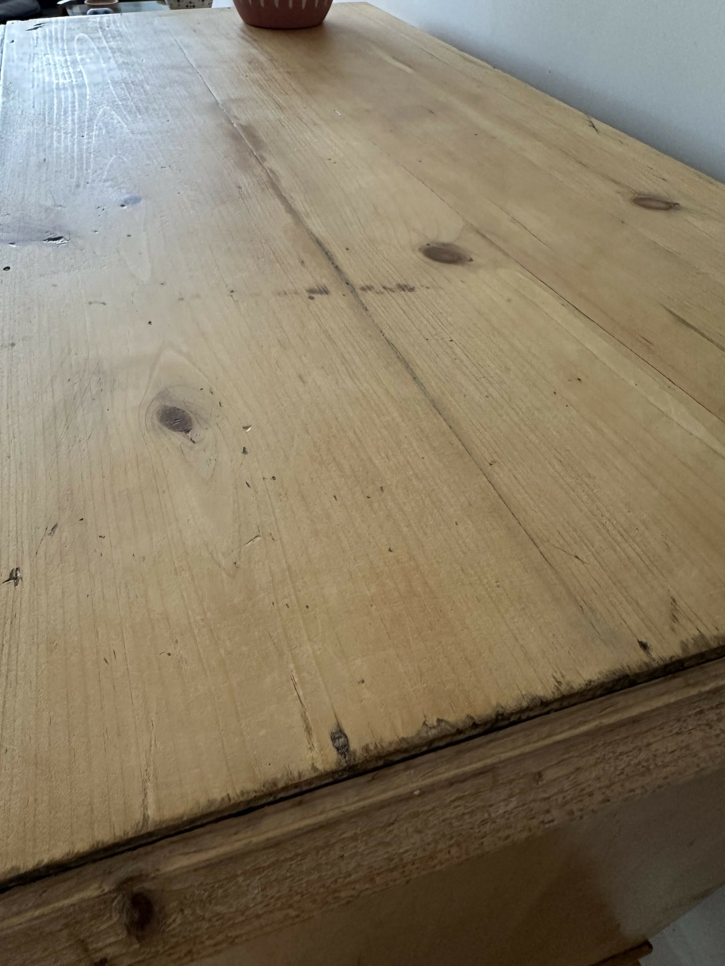 Antique Victorian Pine Chest of Drawers Rustic Stripped Pine