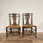 Near Pair of Antique Oak Chairs Having Rush Seats8