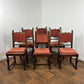 Victorian Set of Six Carved Oak Dining Chairs