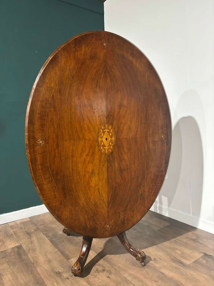 Edwardian Inlaid Oval Tilt Top Breakfast 99