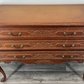 Chest of Drawers Vintage French Louis XVI Carved 3 Drawers Oak Cabinet LOT 24395