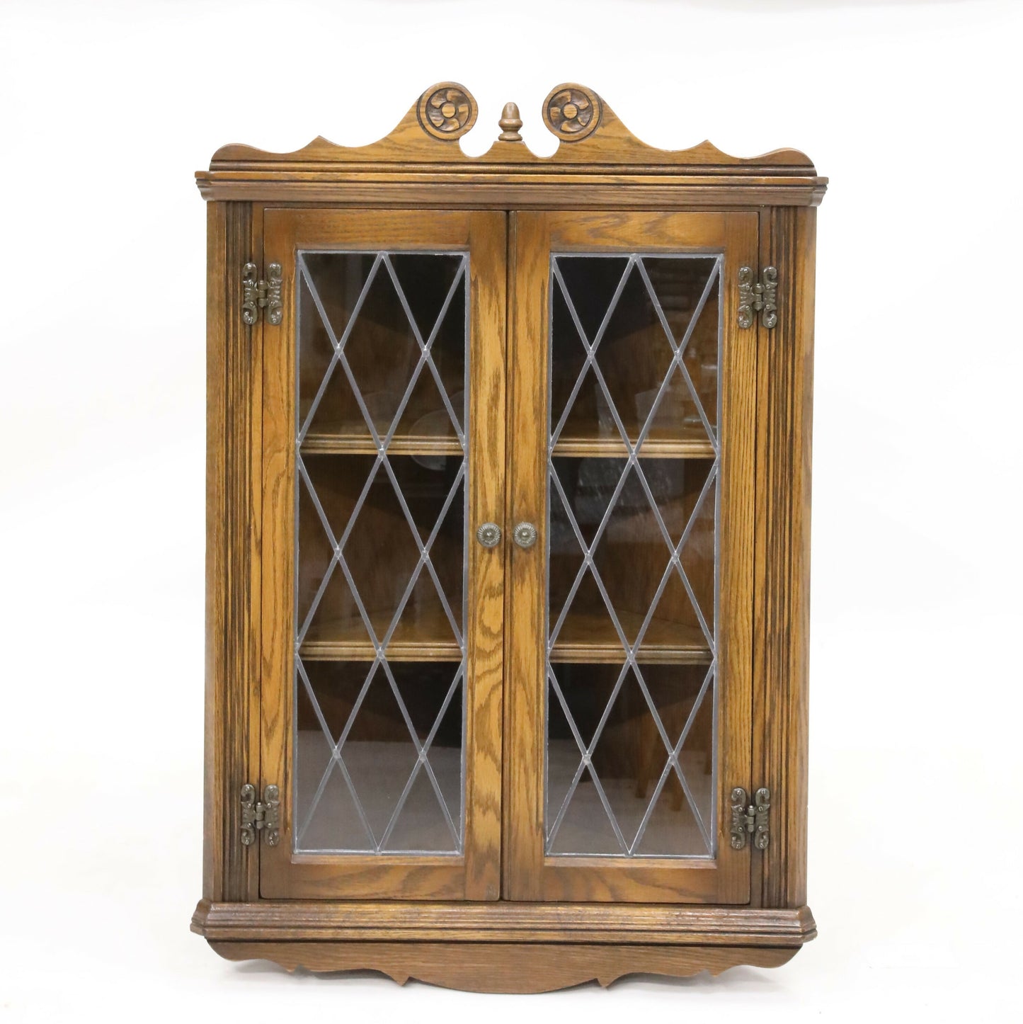 Old Charm Hanging Corner Display Cabinet in Light Oak #1914 FREE UK Delivery. SBR9687/2110D