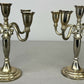 Pair of Candelabras Vintage French Style Metal Five Arm Candle Holders LOT 6486