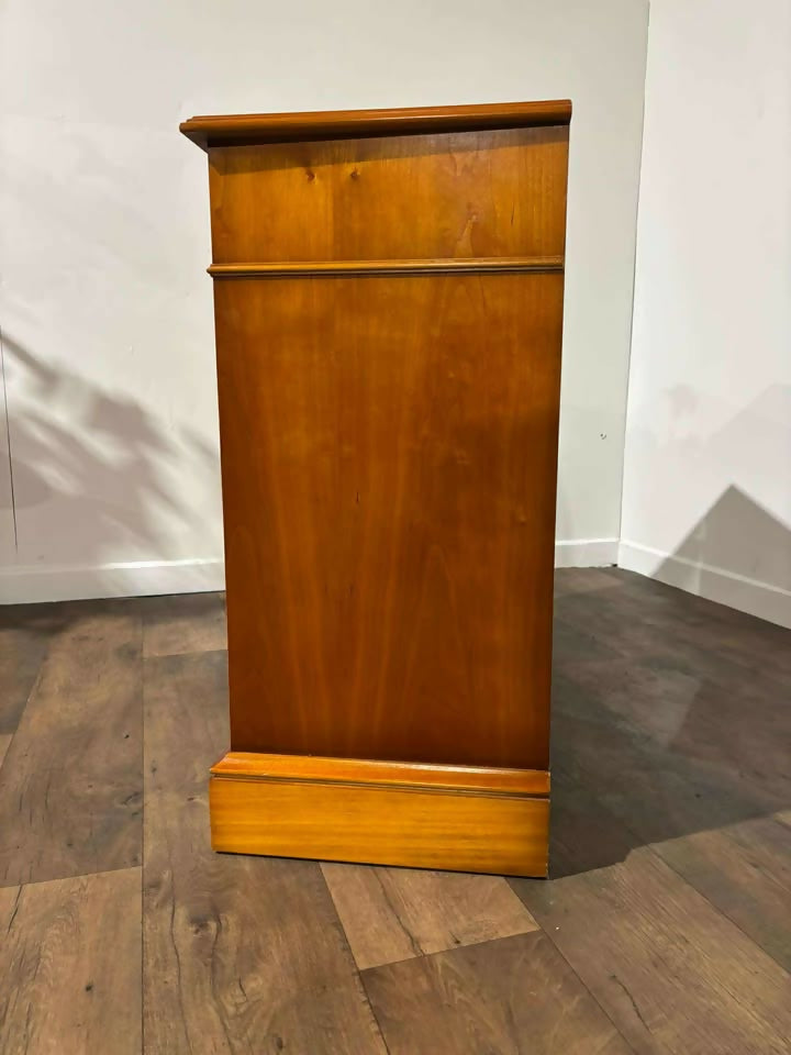 Yew Wood Two Door Two Drawer Cabinet