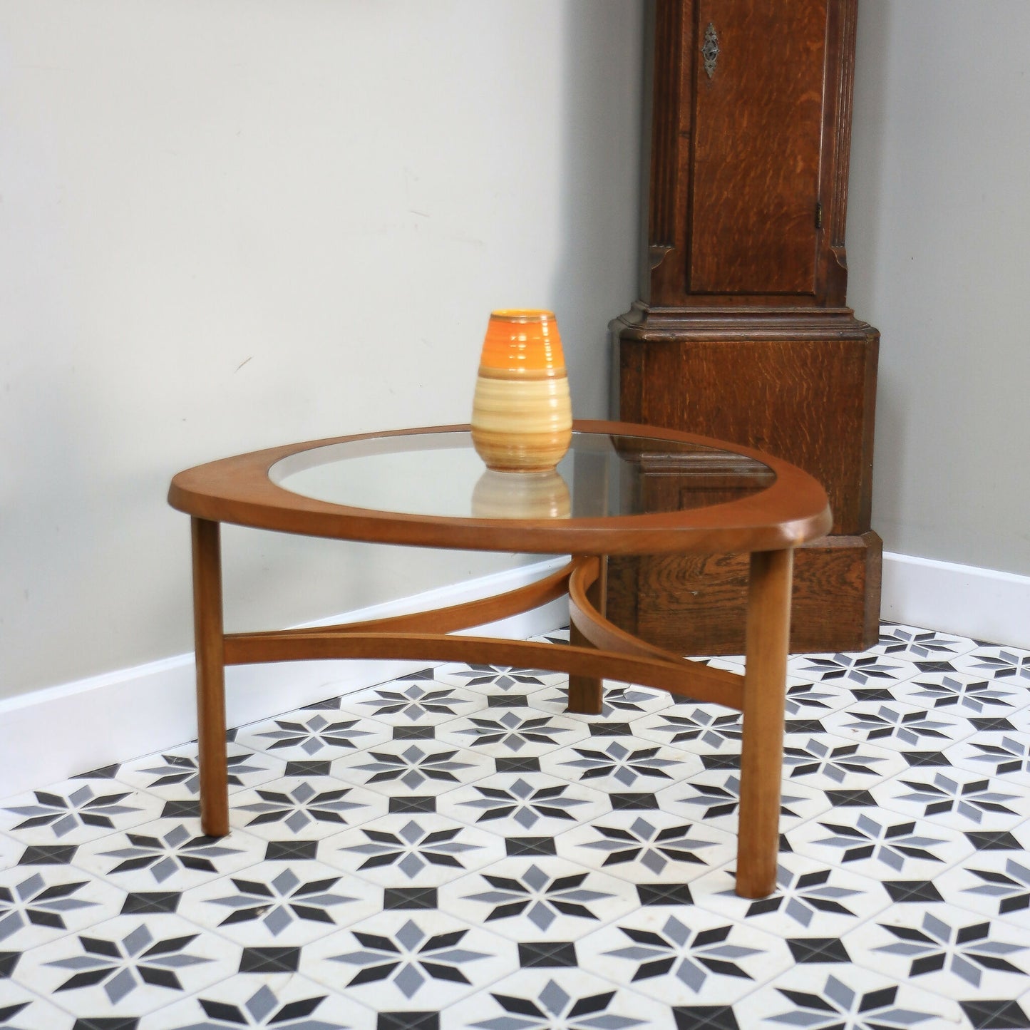 Nathan Coffee Table in Teak with Glass Top 1960s