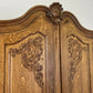 Wardrobe Vintage French Louis XVI Style Oak Four Door Carved Armoire LOT 6496