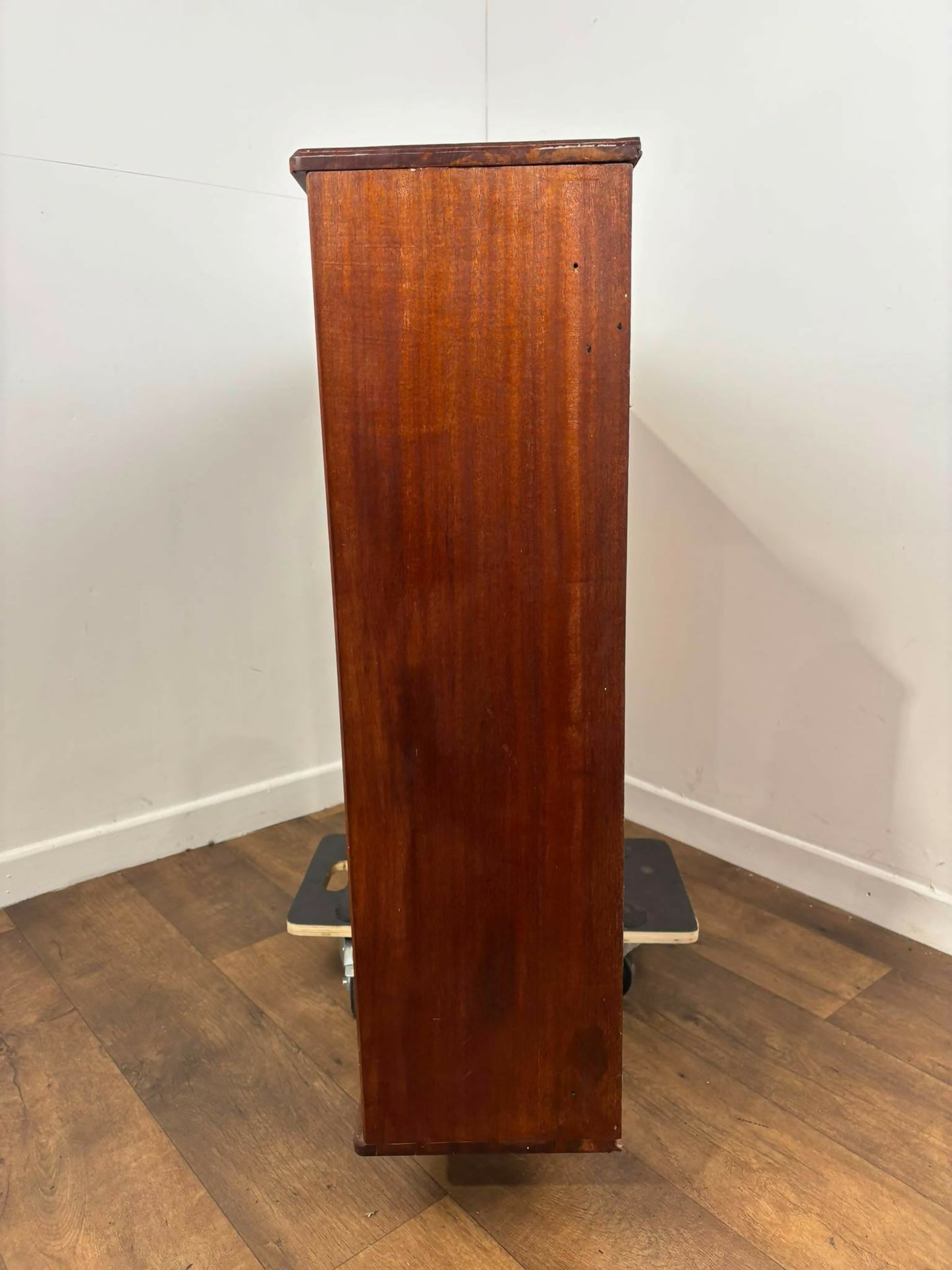 Mid-Century Glazed Teak Bookcase Cabinet