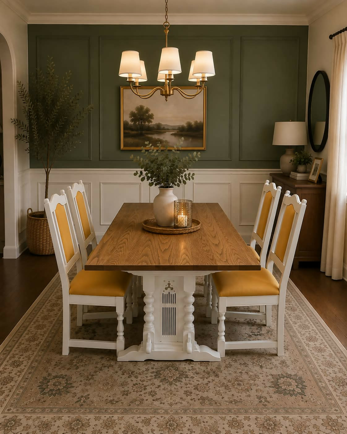 Vintage Oak table and 4 chairs