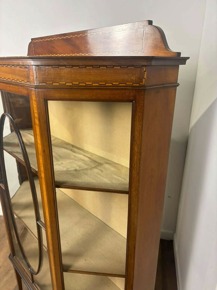Edwardian Inlaid Mahogany Display Cabinet