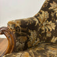 Victorian Upholstered Armchair on Castors