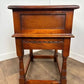 Reproduction ‘Old Charm’ Carved Oak Side Table / Lamp Table with Drawer