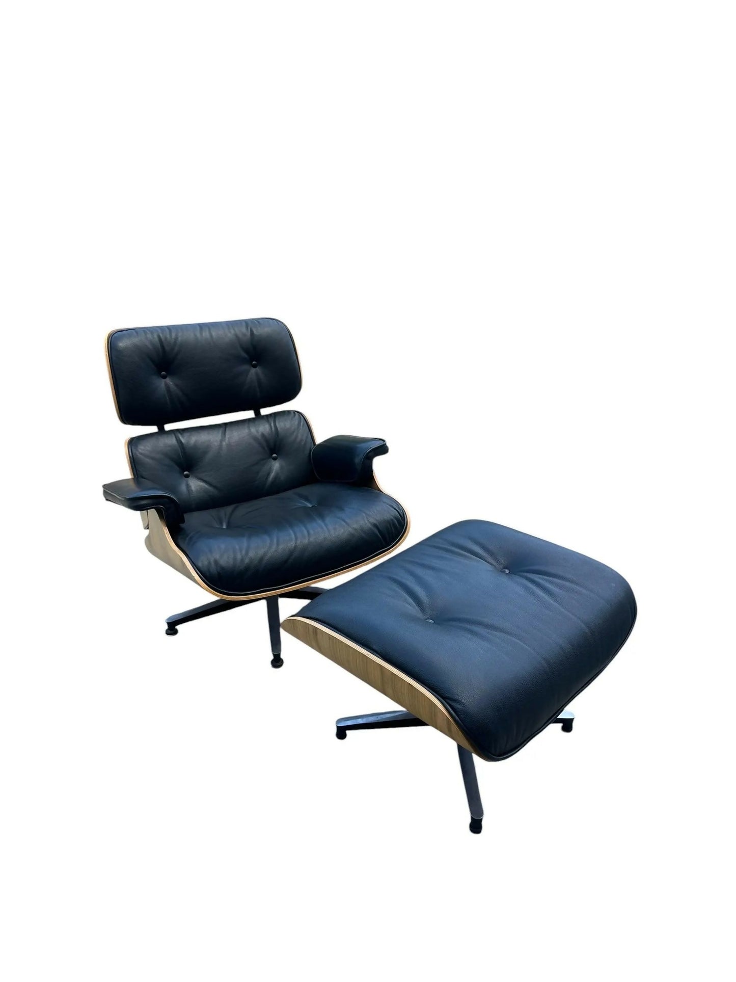 Mid century 1970’s Italian Eames style lounge chair and Ottoman by Cofemo