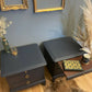 ANY COLOUR AVAILABLE stag mahogany bedside tables dark Matt blue