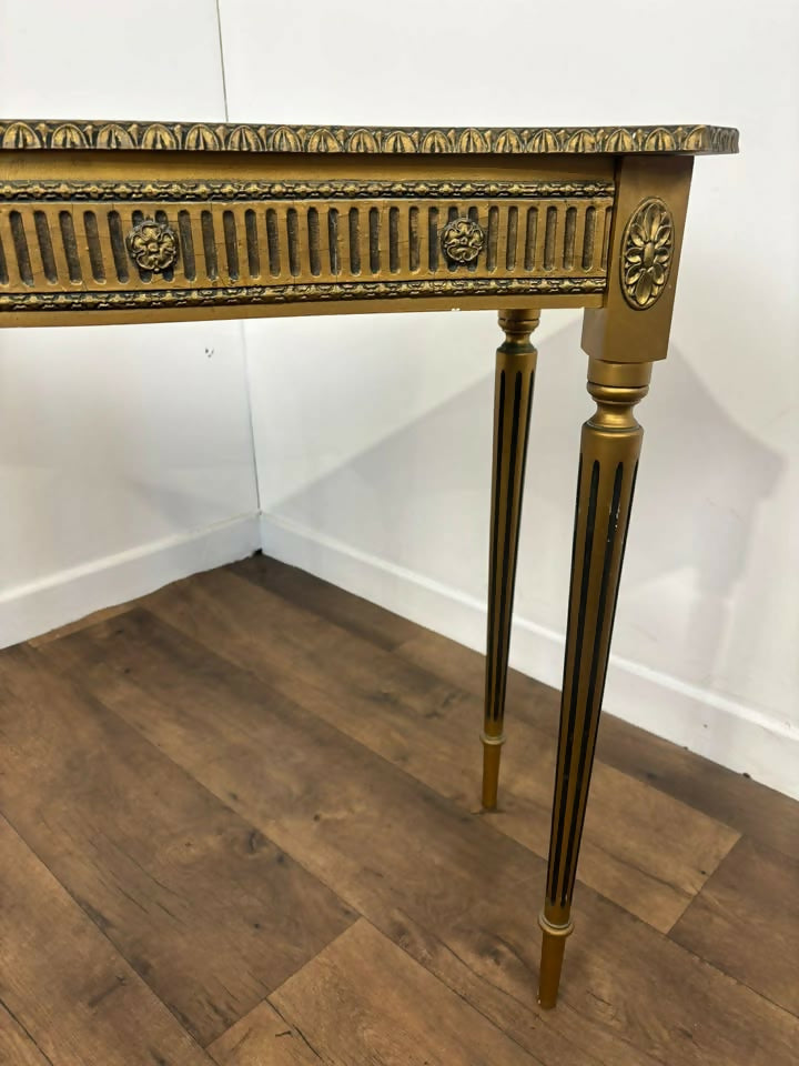 Vintage French Style Faux Marble Hall Table