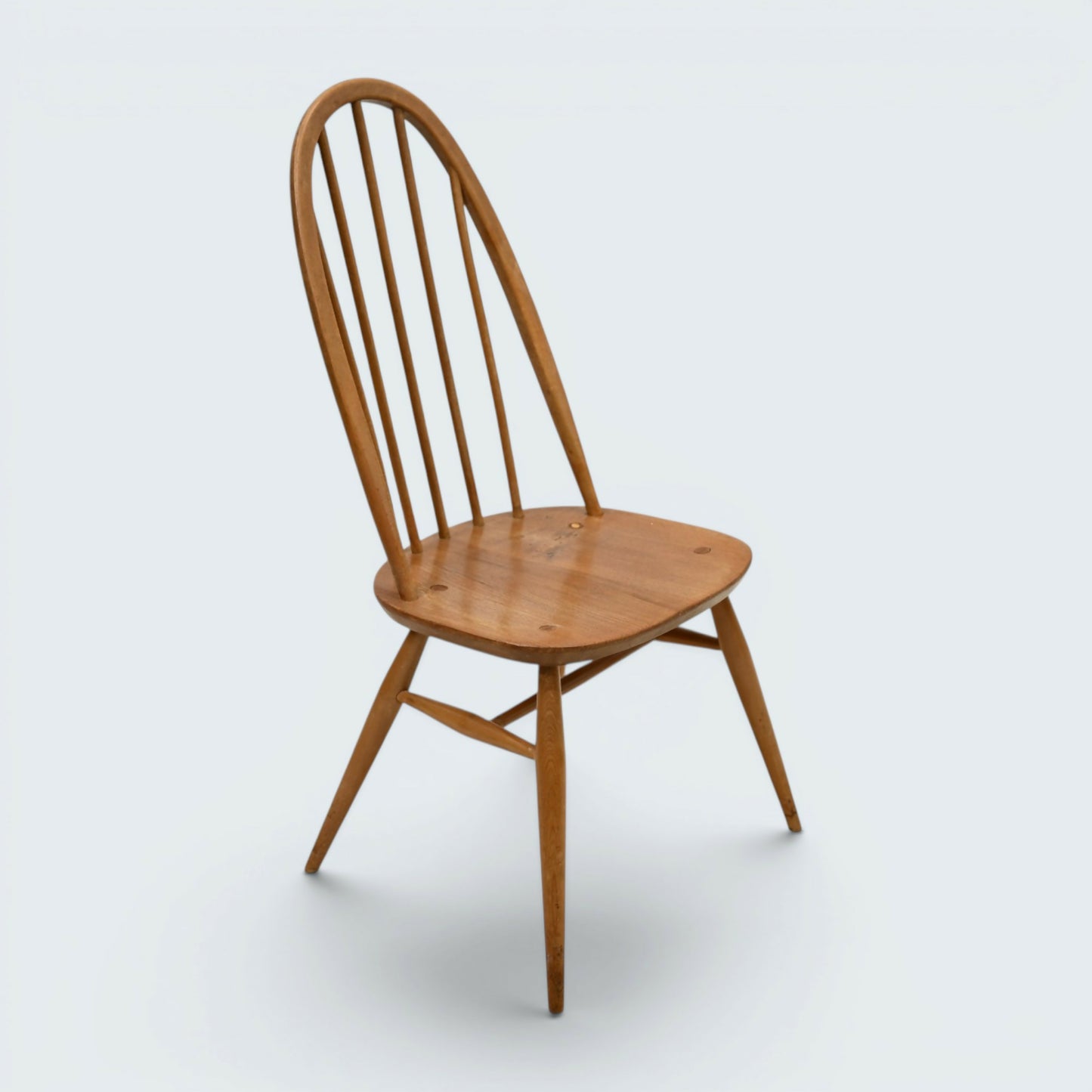 3 Ercol Dining Chairs Windsor Quaker Light Finish Vintage 1970s FREE UK Delivery
