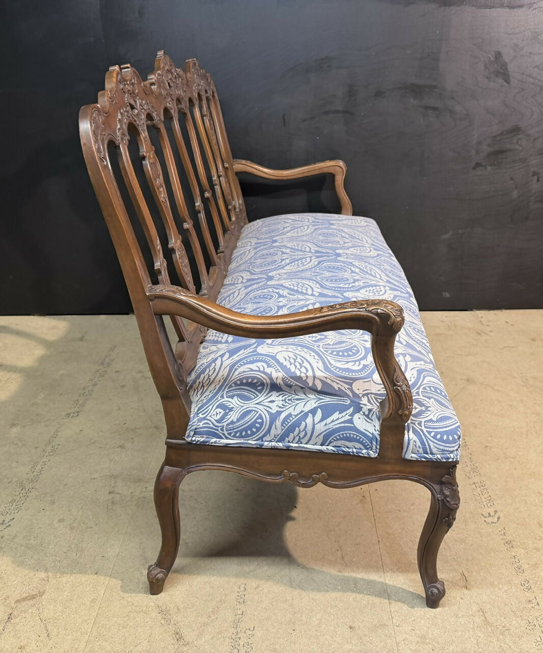 Lovely Walnut 3 Seater Couch