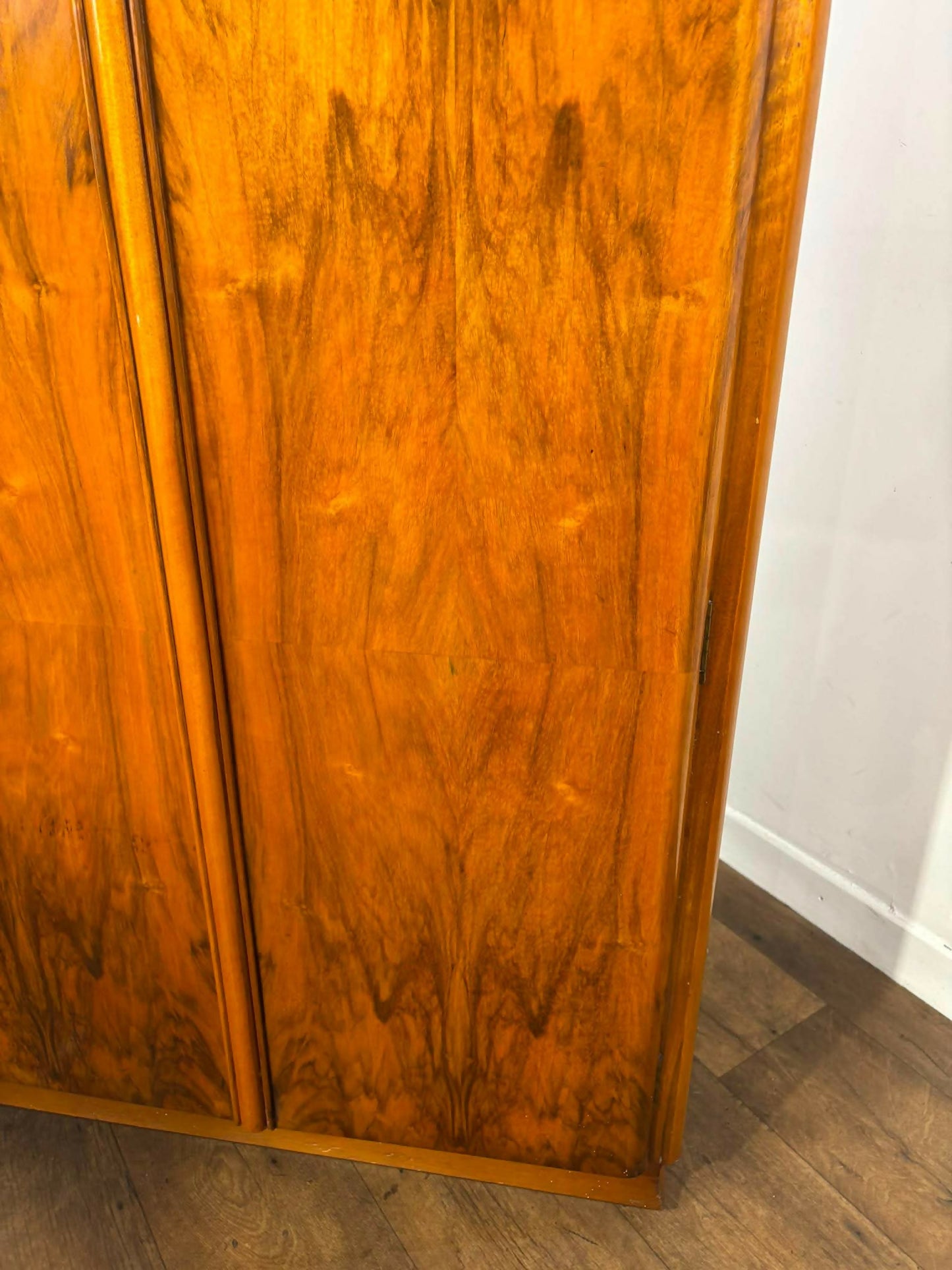 Vintage Walnut Veneered Two Door Wardrobe by Wilkin Furniture (c.1960)