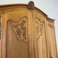Wardrobe Vintage French Louis XVI Style Oak Four Door Carved Armoire LOT 6497