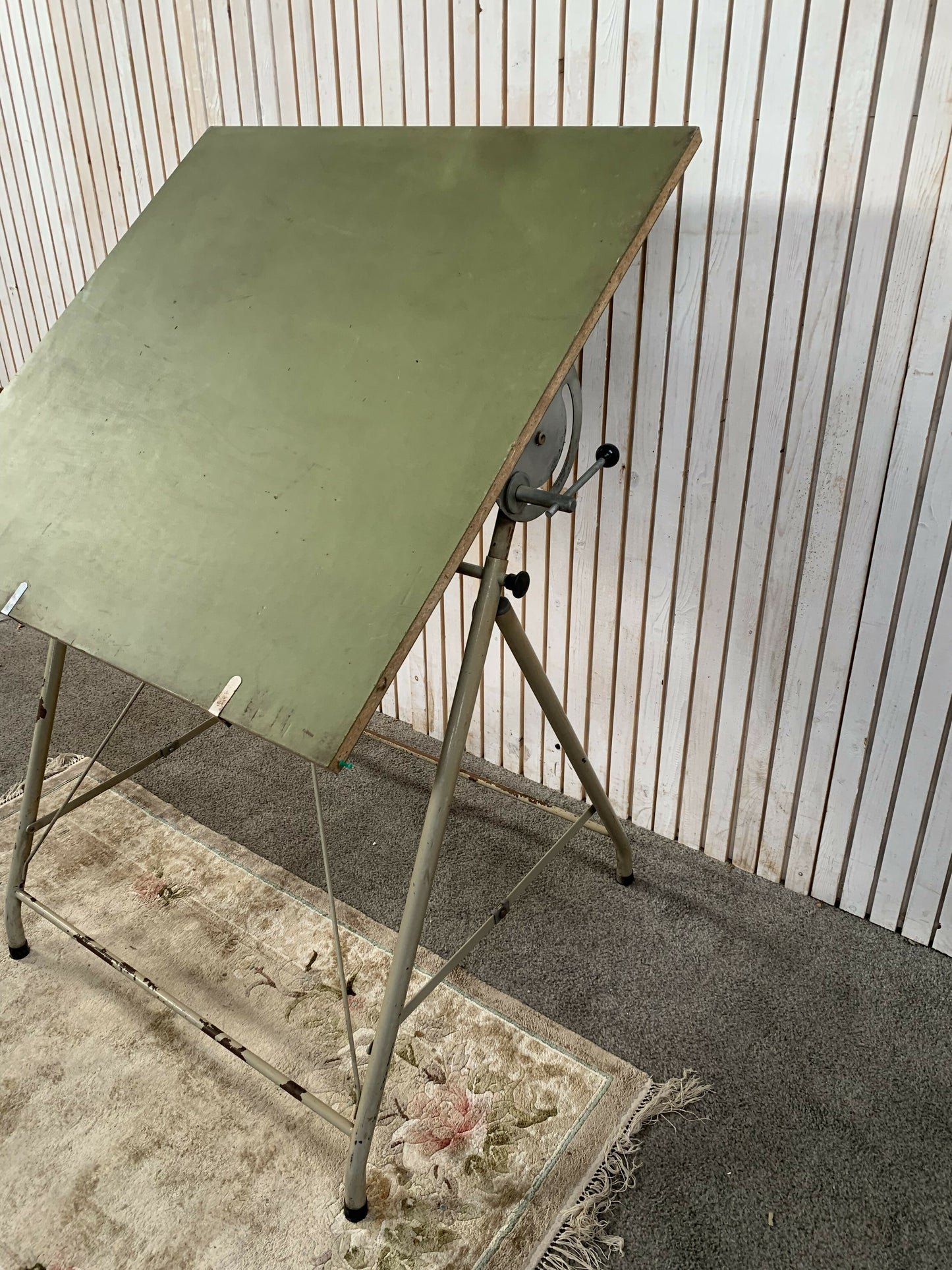 Vintage Architects Drawing Draughtsman Board Industrial Metal Table