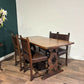 Vintage Refectory Dining Table With Six Chairs00