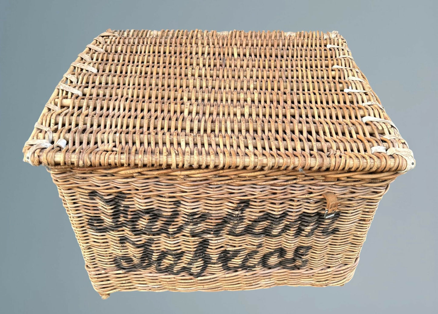 A Large Antique Wicker Log Basket