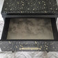 Luxe Black & Gold upcycled Leopard Print Bedside Tables | Art Deco Glam