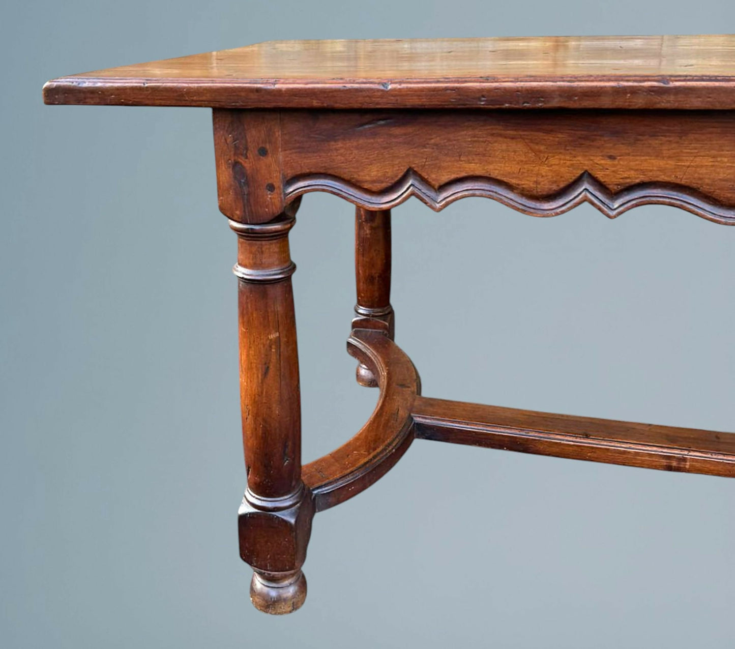Large French Walnut Country Dining Table