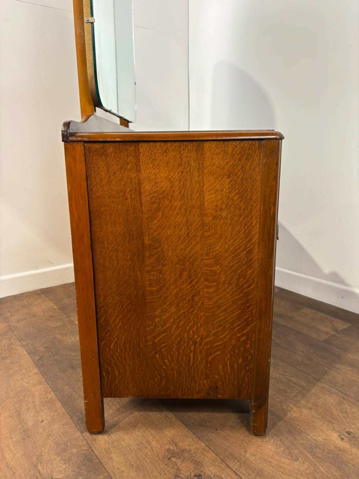 Vintage Oak Lebus Dressing Table with Mirror