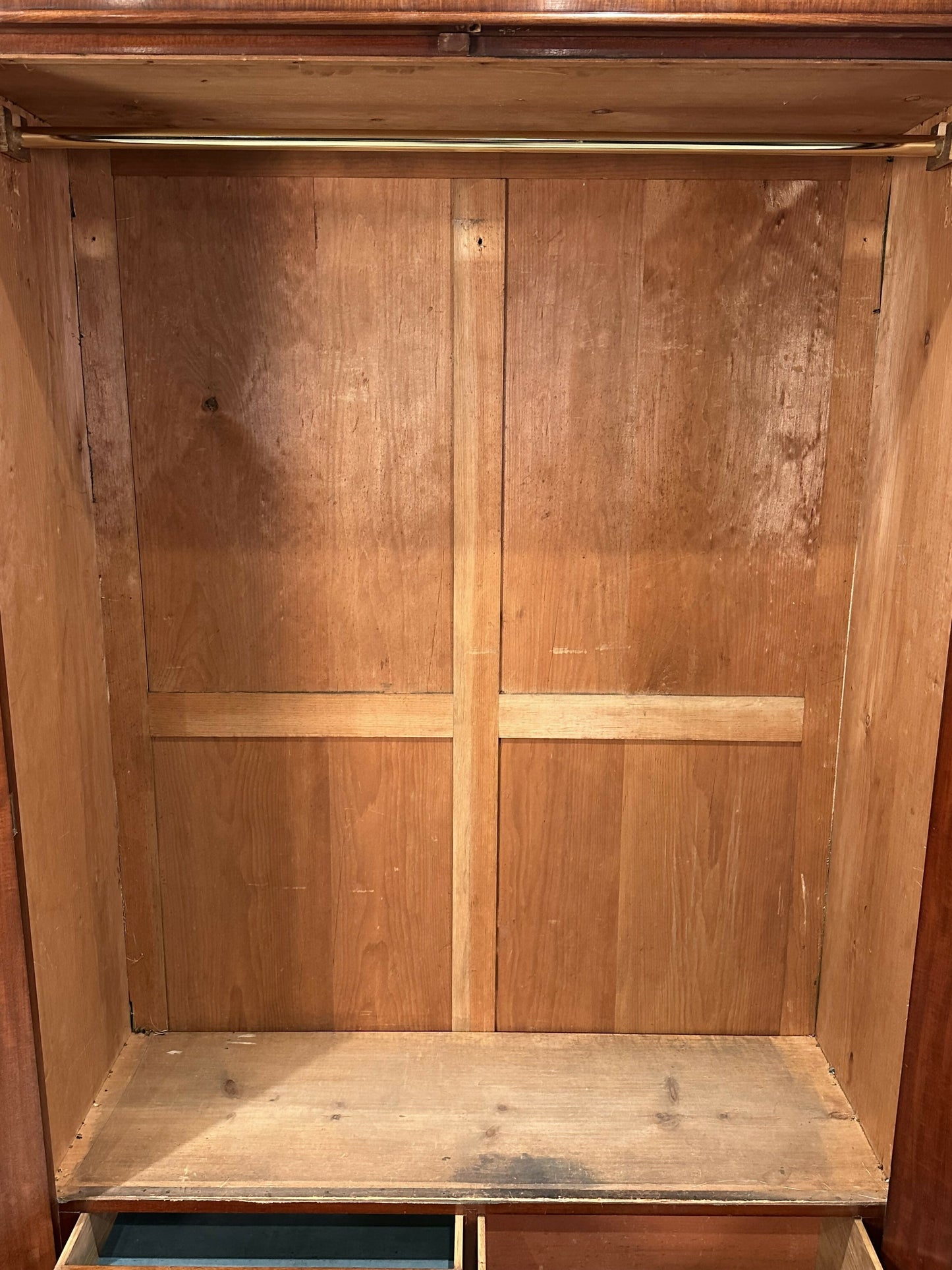 Vintage Victorian Mahogany Double Wardrobe