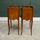 Vintage Pair French Bedside Tables - by Jean Laick - Cherry Wood
