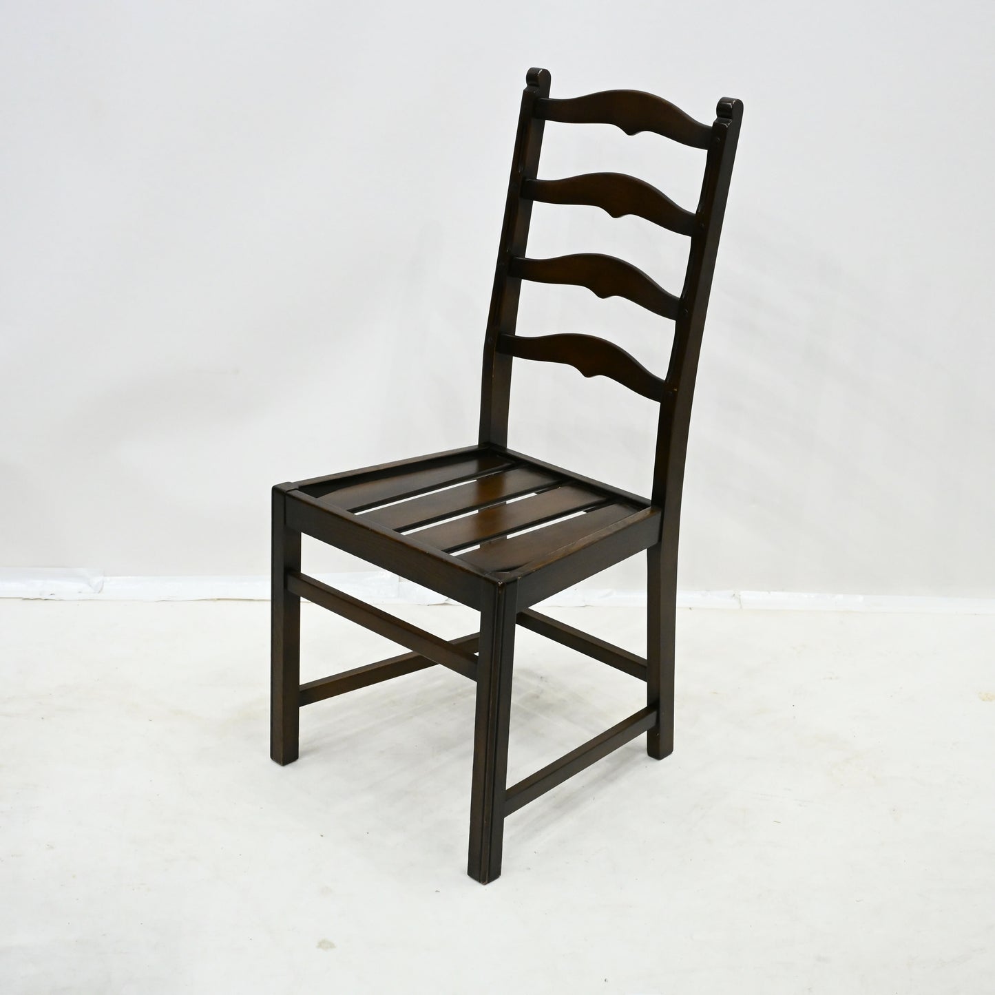 Set of 4 1970s Ercol Ladderback Dining Chairs Dark Finish FREE UK Delivery*. SBR10308/0804E
