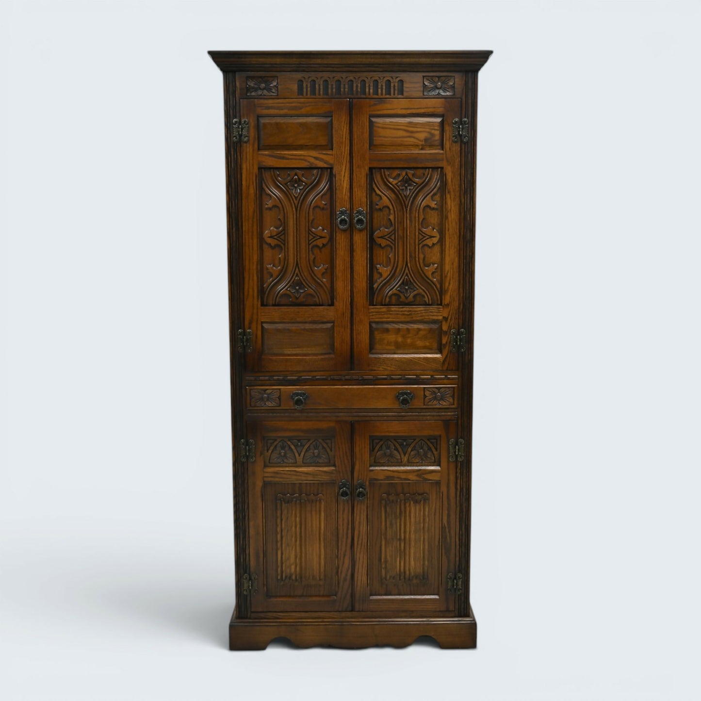 Old Charm Cocktail/Wine Cabinet With Wine Rack For 24 Bottles FREE UK Delivery
