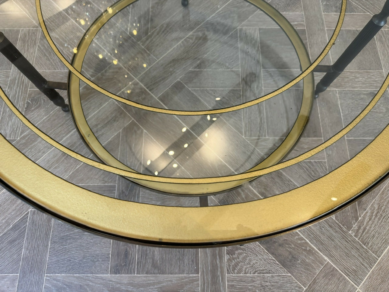 High Quality Parisian Round Brass Coffee Table