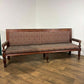 Very Large Vintage Mahogany Upholstered Bench