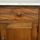 Bedside Table Antique French Style Marble Top Oak Cabinet Nightstand LOT 6245