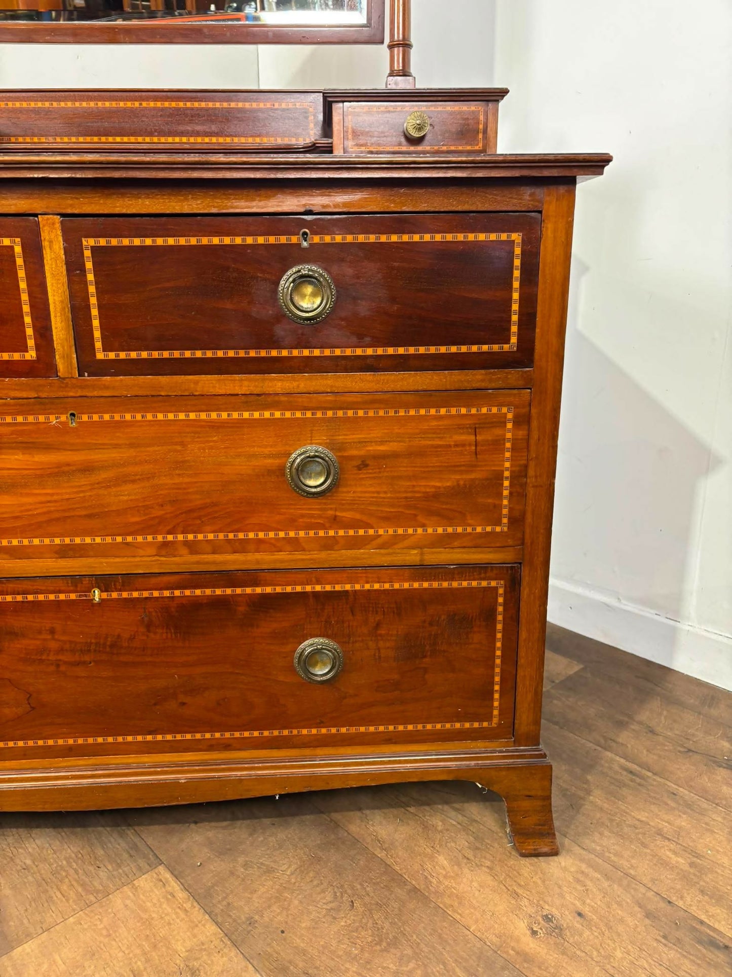 Edwardian Inlaid Mahogany Dressing Table