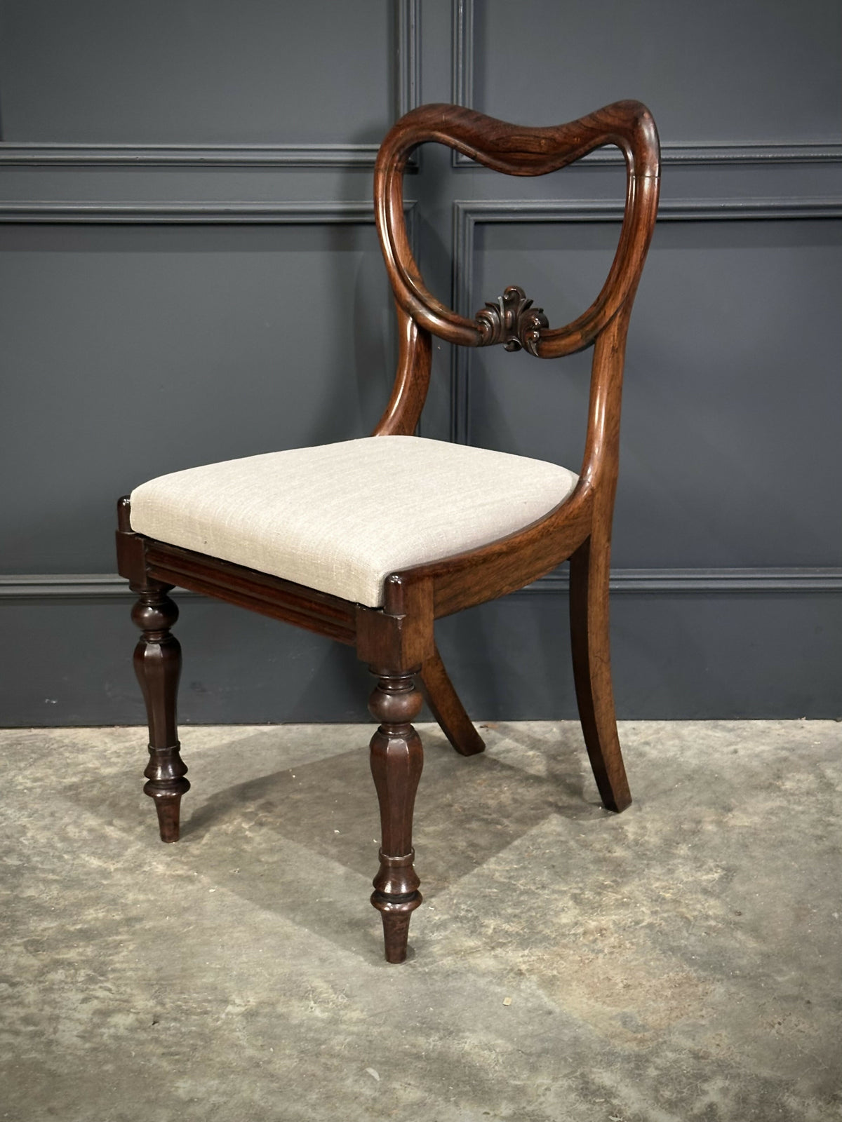 Set of Eight Rosewood Dining Chairs