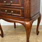 Pair of Bedside Tables Vintage French Louis Nightstands Carved Cabinets LOT 6221
