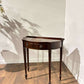 Reproduction Serpentine Front Two-Drawer Demi-Lune Side Table