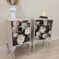 French Style Dressing Table with Matching Bedsides Dusky Pink and Floral