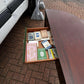Antique Mahogany Games / Console Table With Fold Over Lid And Compartment