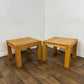 Pair of Modern Solid Oak Lamp Tables